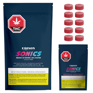 Edison - Red Razz Chiller 1:1 Cbd:Thc Multipack Nano Chews - 10Ea