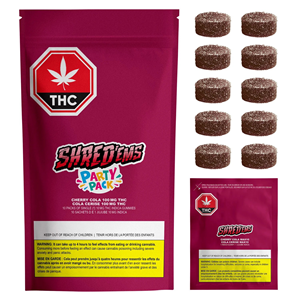 Shred'Ems - Shred'Ems Cherry Cola Max10 Party Pack Chews - 10Ea