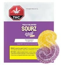 Sourz By Spinach - Fully Blasted Peach Passionfruit 1:1 Cbn:Thc Chews - 5G